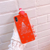 Luminous Cute Cartoon Christmas Santa Claus Phone Cases