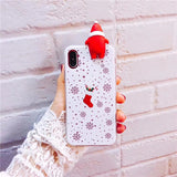 Luminous Cute Cartoon Christmas Santa Claus Phone Cases