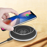 10W Qi Fast Wireless Charging Pad with LED Breathing Light