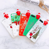 Luminous Christmas Santa Claus Soft Phone Cases