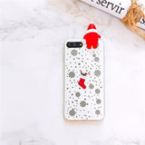 Luminous Christmas Santa Claus Soft Phone Cases