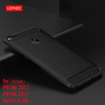 Honor 8 lite Case for Huawei P8 Lite 2017 Case Silicone Soft TPU Brushed Carbon Fiber Phone Cases for Hiawei P9 Lite 2017 Cover