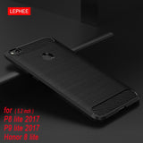 Honor 8 lite Case for Huawei P8 Lite 2017 Case Silicone Soft TPU Brushed Carbon Fiber Phone Cases for Hiawei P9 Lite 2017 Cover