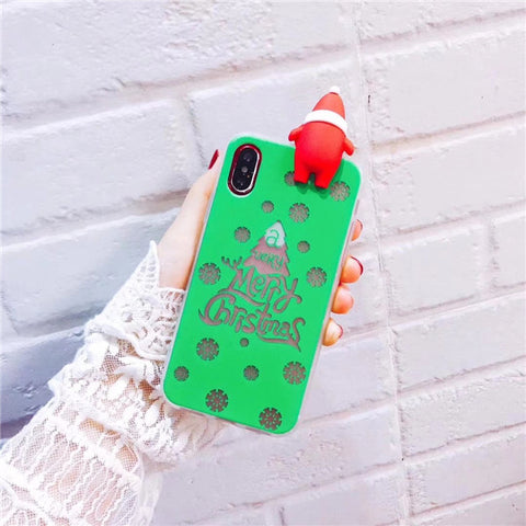 Luminous Cute Cartoon Christmas Santa Claus Phone Cases