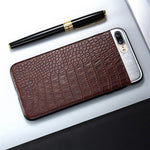 KISSCASE PU Leather Phone Case For iPhone 6S 6 7 8 Plus 10 X Crocodile Stripe Metal Stitching Cases For iPhone 7 8 X Plus Cover