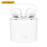 AMTERBEST Custom Product Coloured drawing Bluetooth Earphone Twins Bluetooth V4.2 Stereo Headset Earphone for Bluetooth device