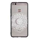 Lace Phone Case Soft Bumper Case Embossment Varnish Phone Cover Decorative Bumper Cover for Huawei