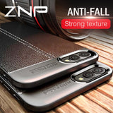 ZNP Luxury Litchi Leather Material Phone Case For Huawei Nova 2 3i 2s 3 3e Soft TPU Cover For Honor V9 Play 10 Lite 8X Max Cases