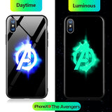 Super Hero Luminous Glass Phone Case