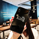 Glossy Crown Silicone Phone Case For Huawei P20 lite Pro Letter KING Back Cover Love Heart Cases On Honor 10 9 lite V10 Play T25