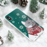 Cute Christmas Design Cartoon Soft TPU Cases