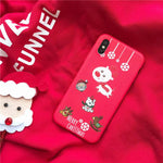 Red Theme Design TPU Christmas Case