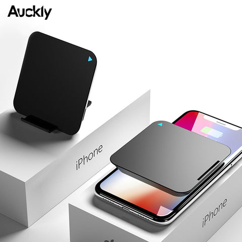 Auckly Fast Wireless Charger 10W Qi Wireless Power Bank For Samsung S9/S9 Plus/S8/S8 Plus 2 In 1 Portable Wireless Charging Pad