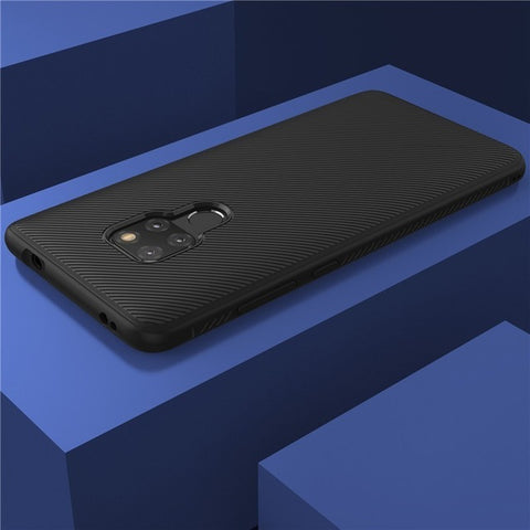 Huawei Mate 20 Case Mate 20 Cover Lenuo Le-Shen II Shockproof Soft TPU Carbon Fiber Brushed Back Cover Case For Huawei Mate20