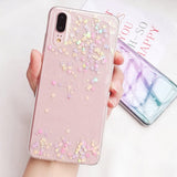 Soinmy Clear Soft TPU Case For Huawei p20 lite p20 plus silicone transparent Glitter Star back cover for huawei p20 pro case